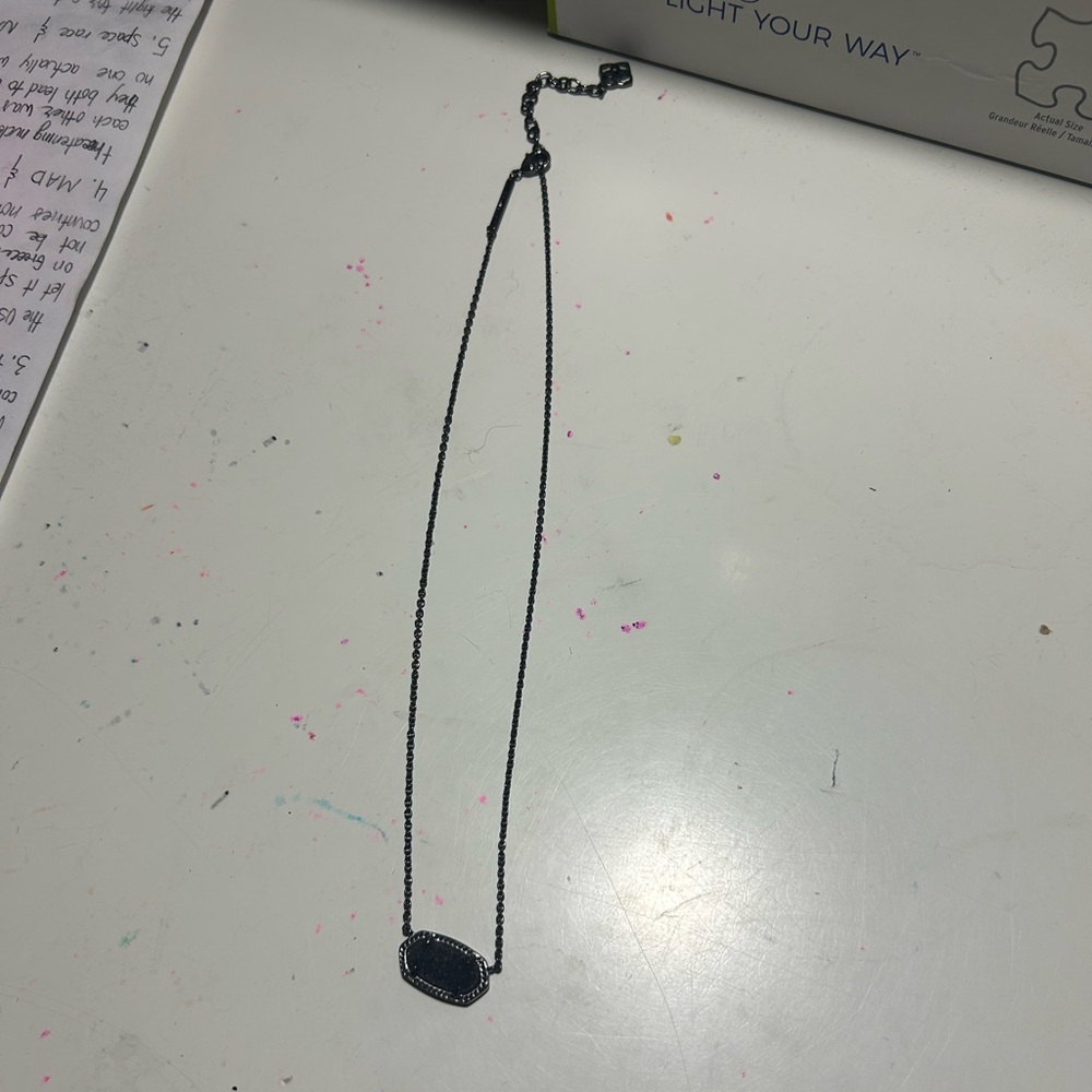 Kendra Scott black chain and stone necklace